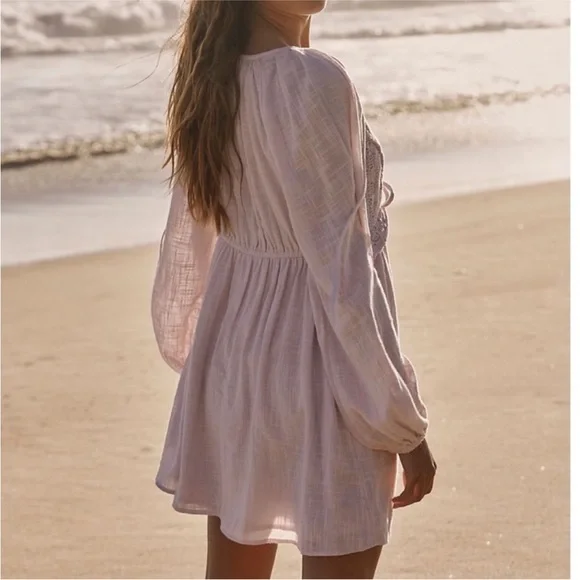 Free People Cotton Dress in dusty rose L - Picture 2 of 10